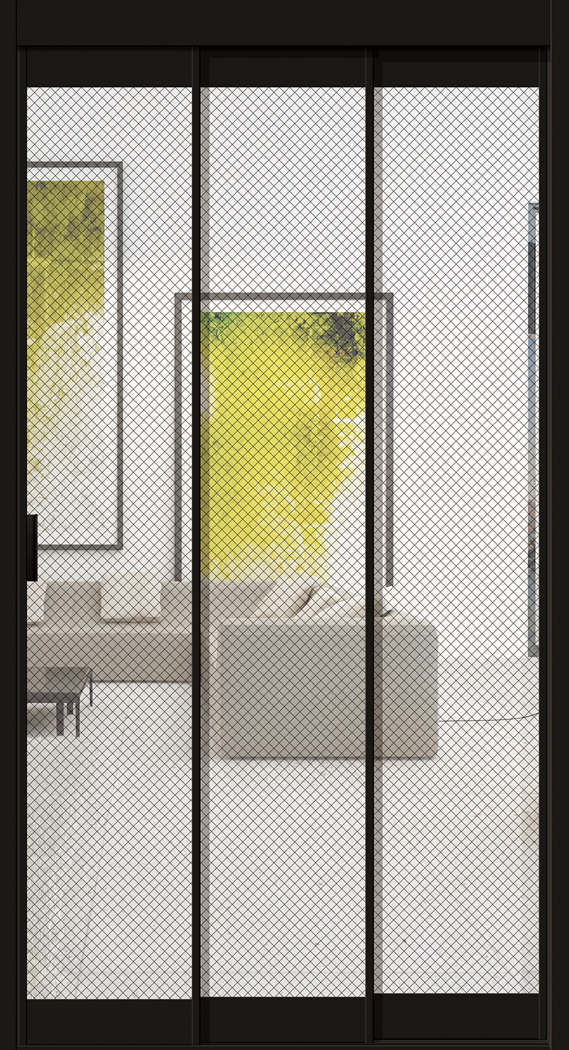 Black(Wired Glass with a Bottom Panel)